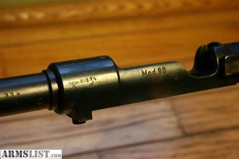 If it was in any other caliber, it wouldn't have the Nazi <b>barrel</b>. . Mauser k98 barrel markings